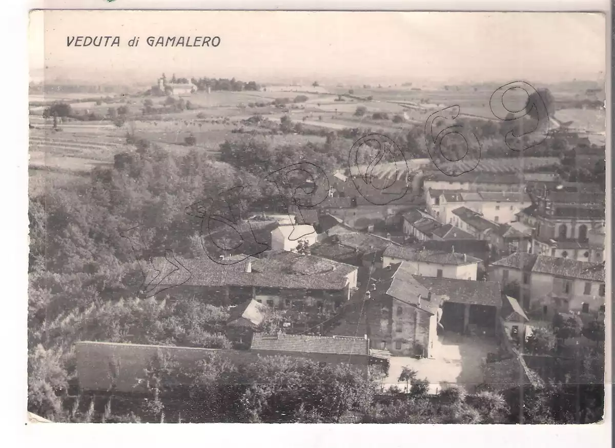 cartolina - vista aerea di Gamalero (1966)