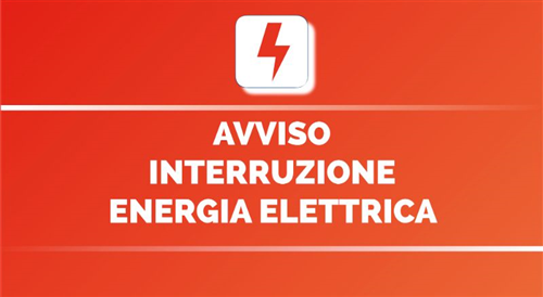 Avviso di interruzione Energia Elettrica