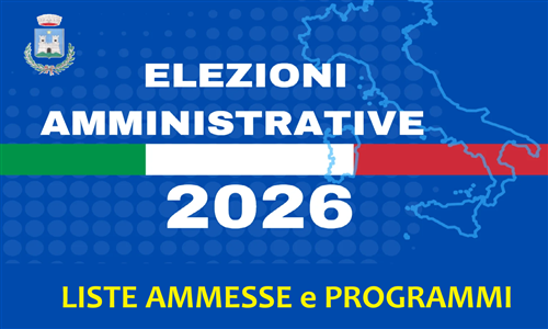 Elezioni Comunali 2026 - Liste ammesse e programmi